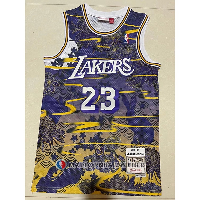Maillot Los Angeles Lakers LeBron James NO 23 Mitchell & Ness Lunar New Year Volet